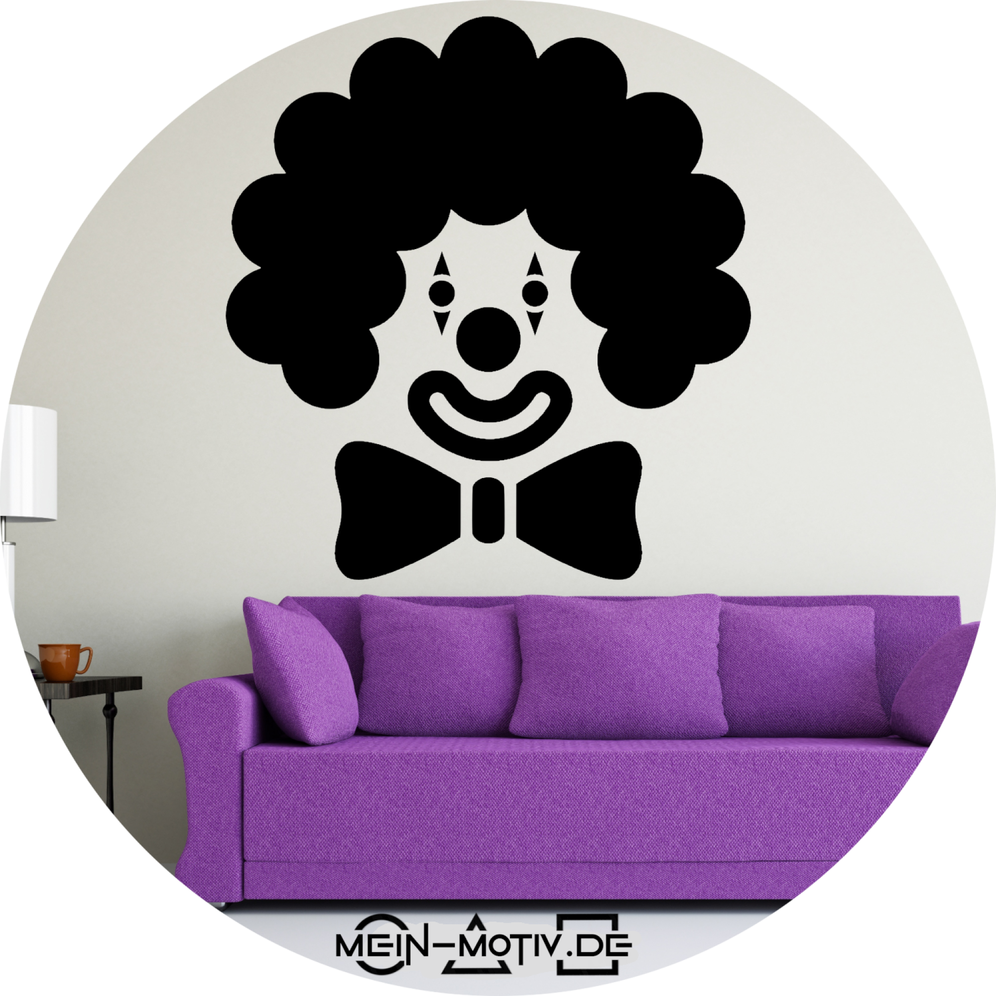 Wandtattoo 46373 Clown-Karneval